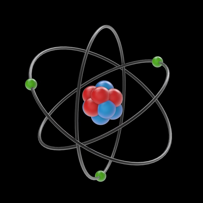 Atom nucleus protons neutrons model - TurboSquid 1328243