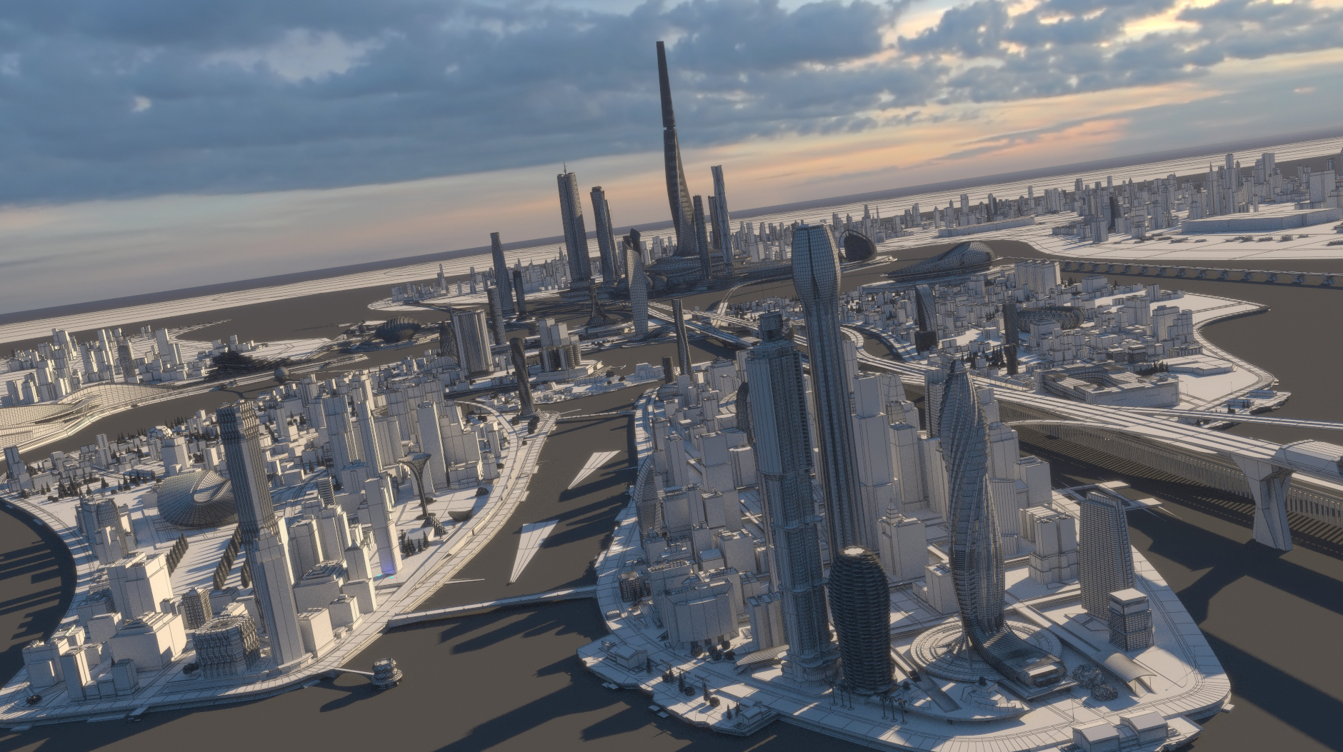 3D scene city - TurboSquid 1328300