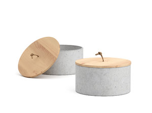 concrete box cup wooden model