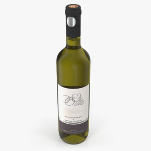 white wine bottle 3D model