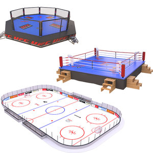 sport arena boxing ring model