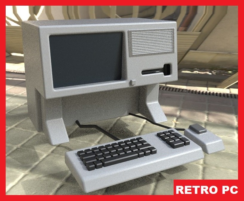 Retro pc terminal apple 3D TurboSquid 1328624