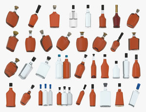 alcohol bottles collected model