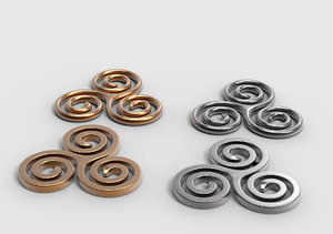 3D spiral design metal