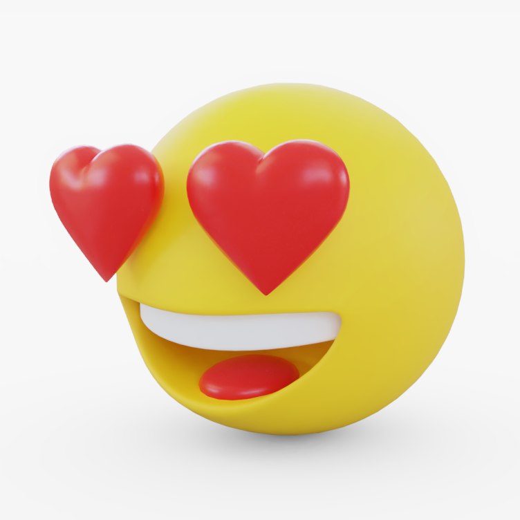Modelo 3d Amor Emoji Turbosquid 1328750