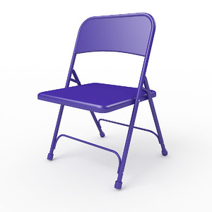 metal folding chair 3D model