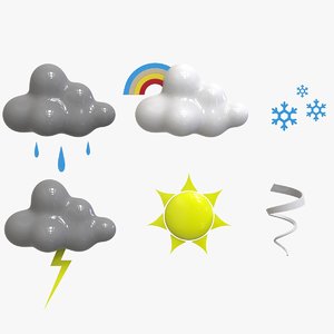 3D weather icons