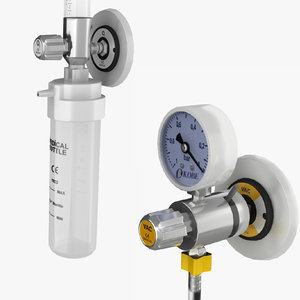 oxygen vac flowmeter 3D model