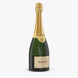 champagne bottle krug 3D model