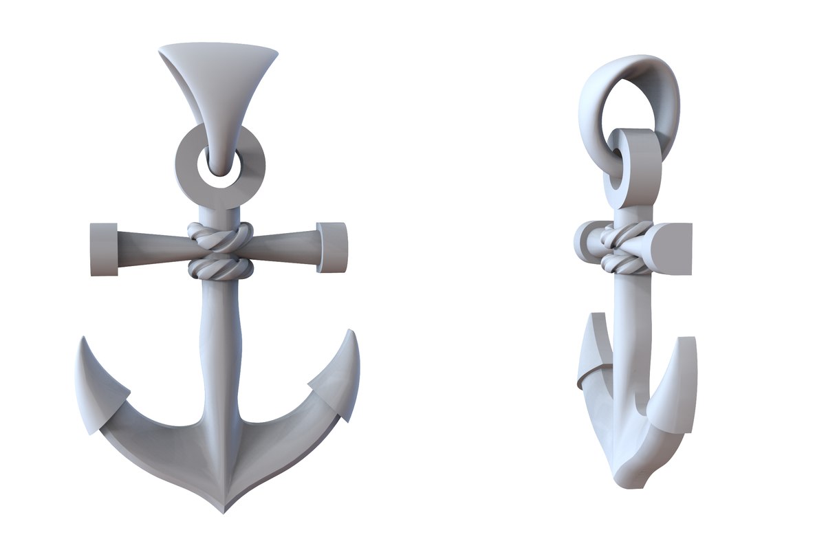 anchor pendant zbrush