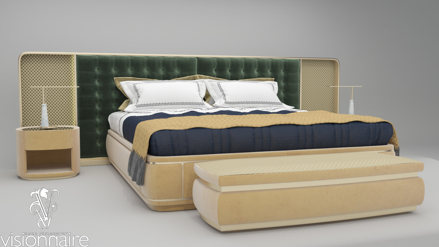 Ripley bed set visionnaire 3D model - TurboSquid 1329330