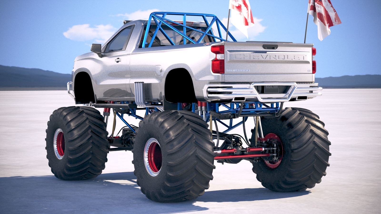 雪佛兰silverado怪物卡车2019年3d模型