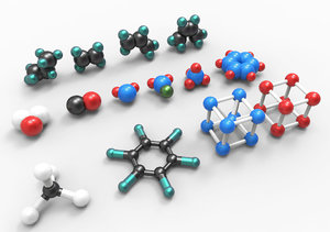 3D model atoms molecules