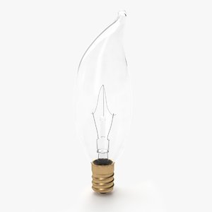 candle light bulb lightbulb 3D model