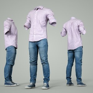 3D model male clothing outfit