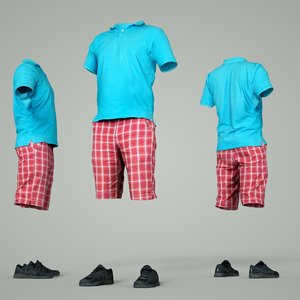 male clothing outfit 3D