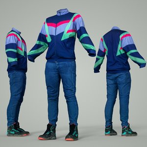 3D model male clothing outfit