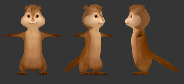 3D alvin chipmunks model