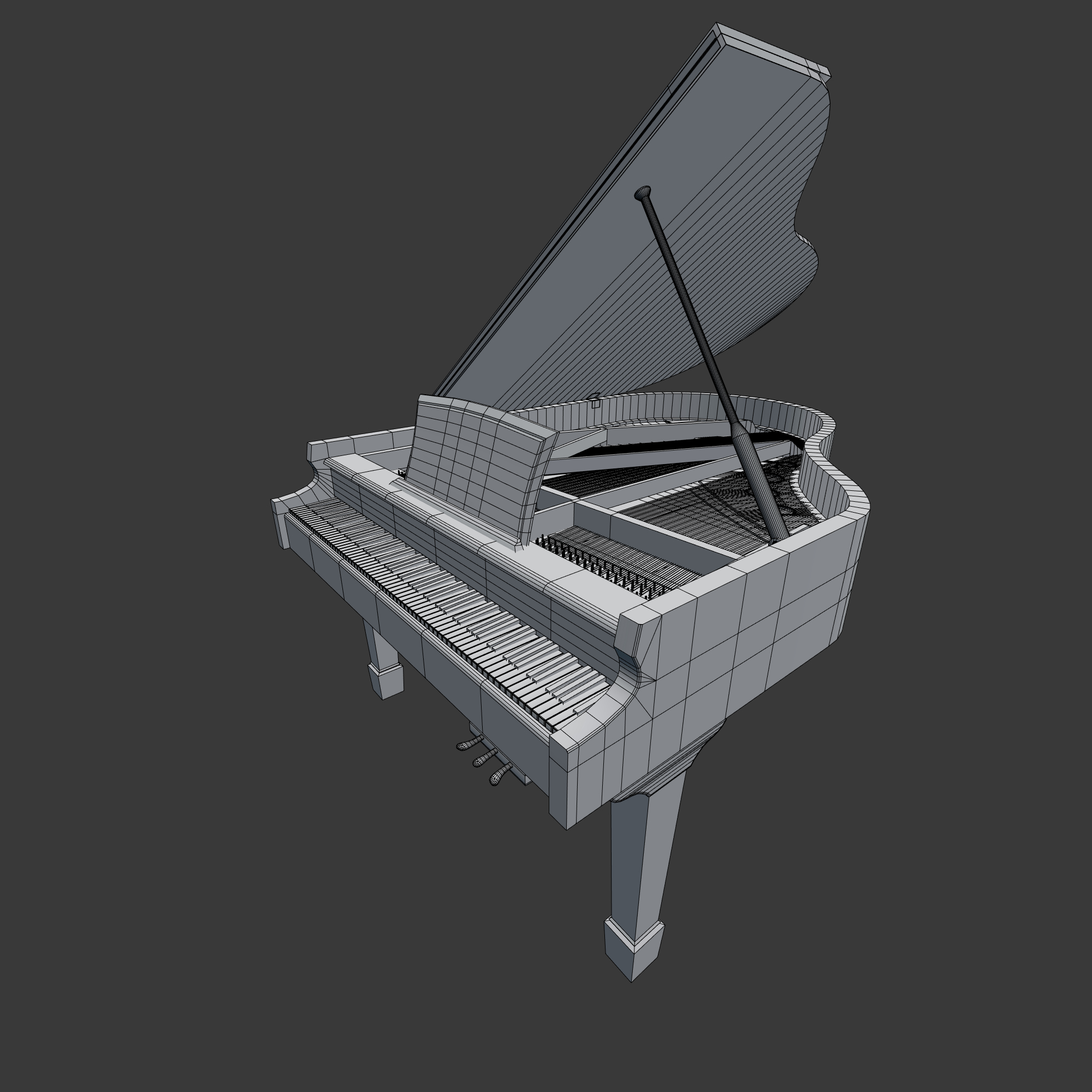 大钢琴3d模型