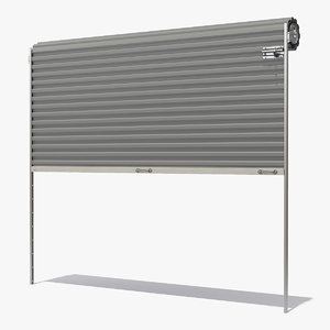 commercial rollup gate rigged model