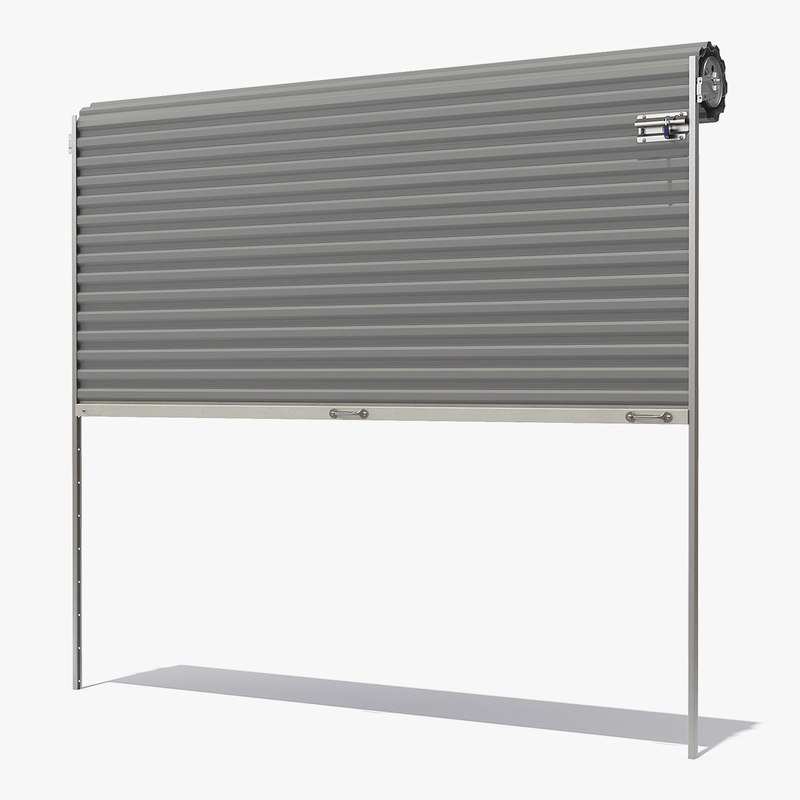 Commercial rollup gate rigged model - TurboSquid 1330075