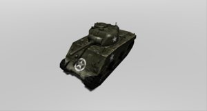 tank wwii m4a3 sherman 3D model
