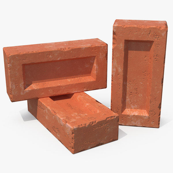 various red bricks 3d model