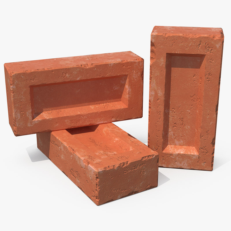 Various red bricks 3D model - TurboSquid 1330139