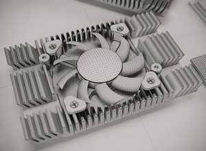 cpu processor heat 3D model