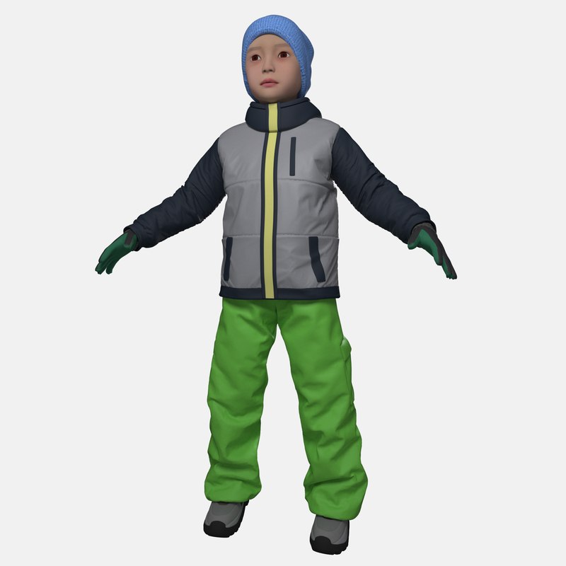 boy in winter clothes