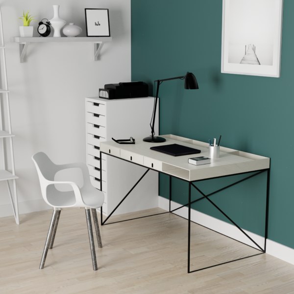 3D interior desk chair