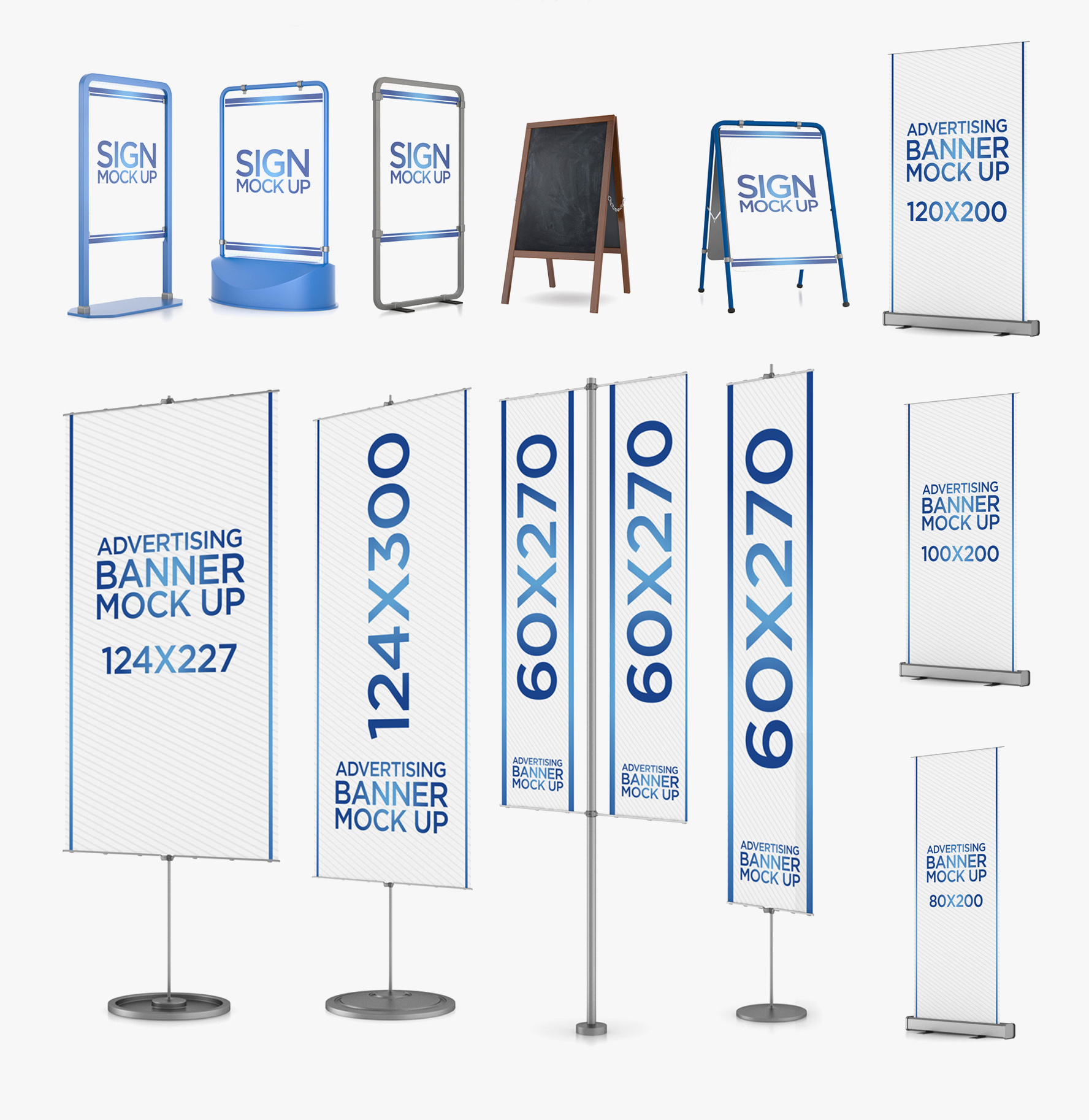 Sign Banners Pack 12 3d Model Turbosquid 1330291