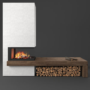 3D model 272 sl fireplace piazzetta