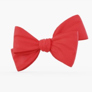 3D red bow
