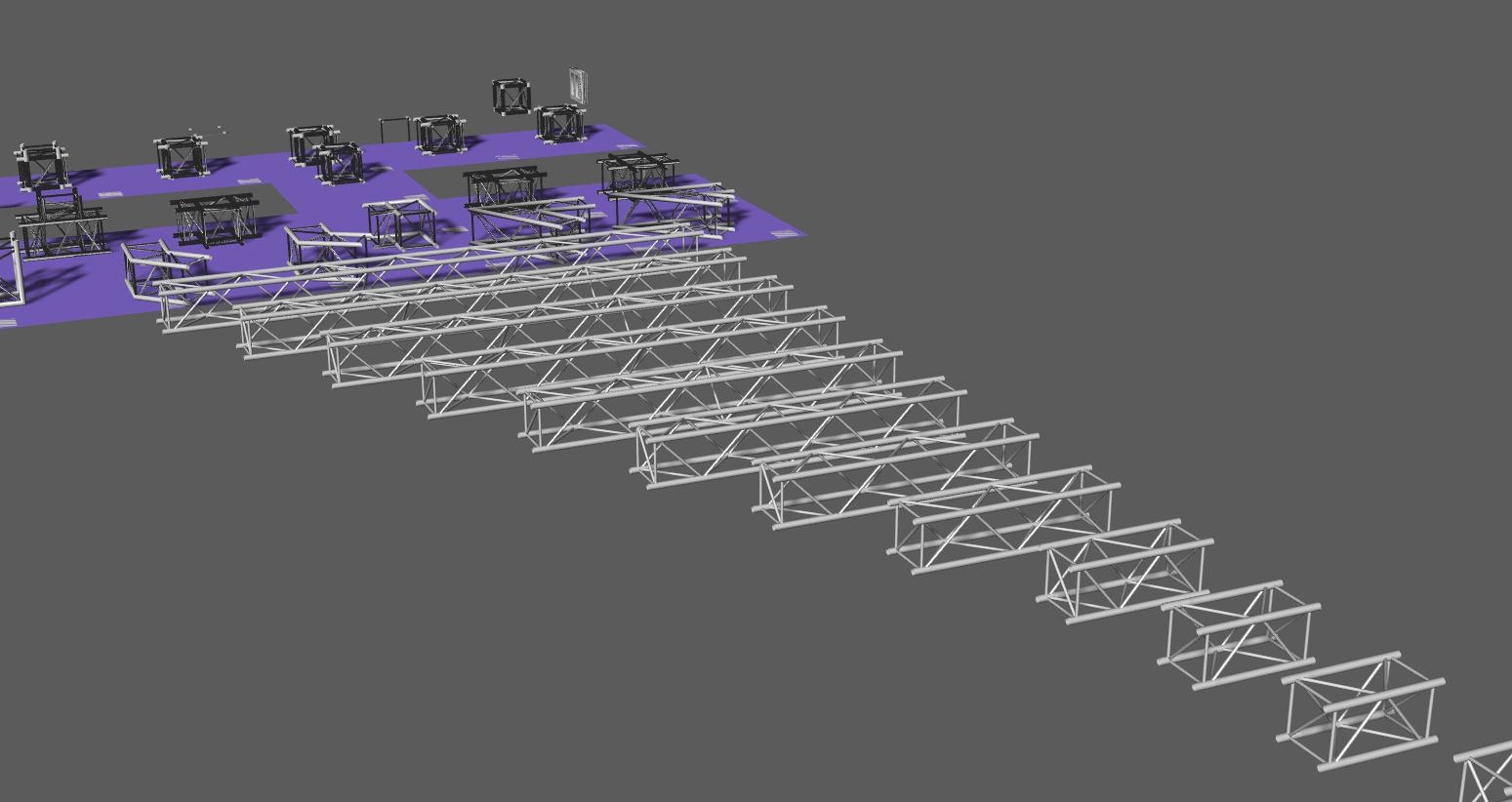 prolyte h40v方形桁架3d模型