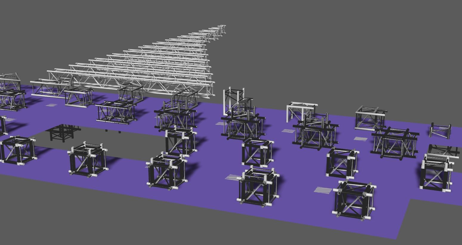 prolyte h40v方形桁架3d模型
