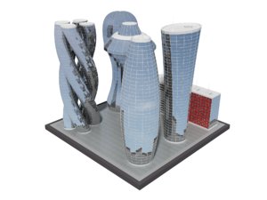 3D modern future building