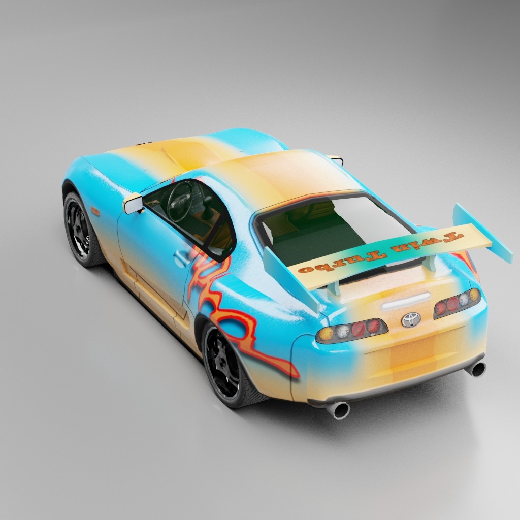 Toyota supra twin turbo 3D model - TurboSquid 1330553