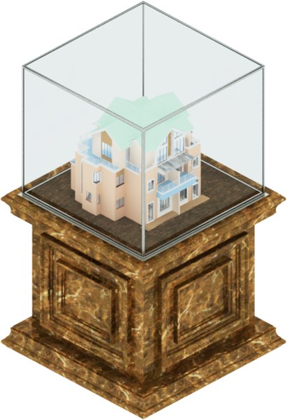 3D glass display box model - TurboSquid 