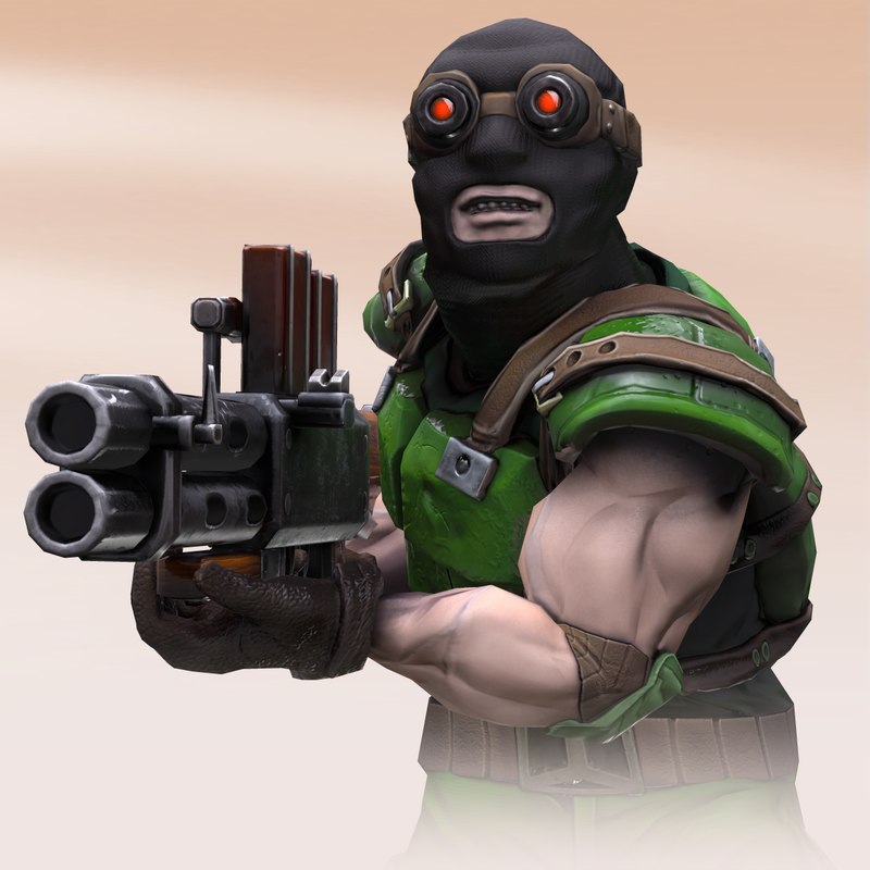 3D animation machine gun model TurboSquid 1330761