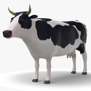 3D cow modeled brown model