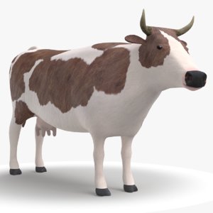 cow modeled 3D