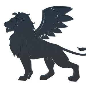 winged lion 3D