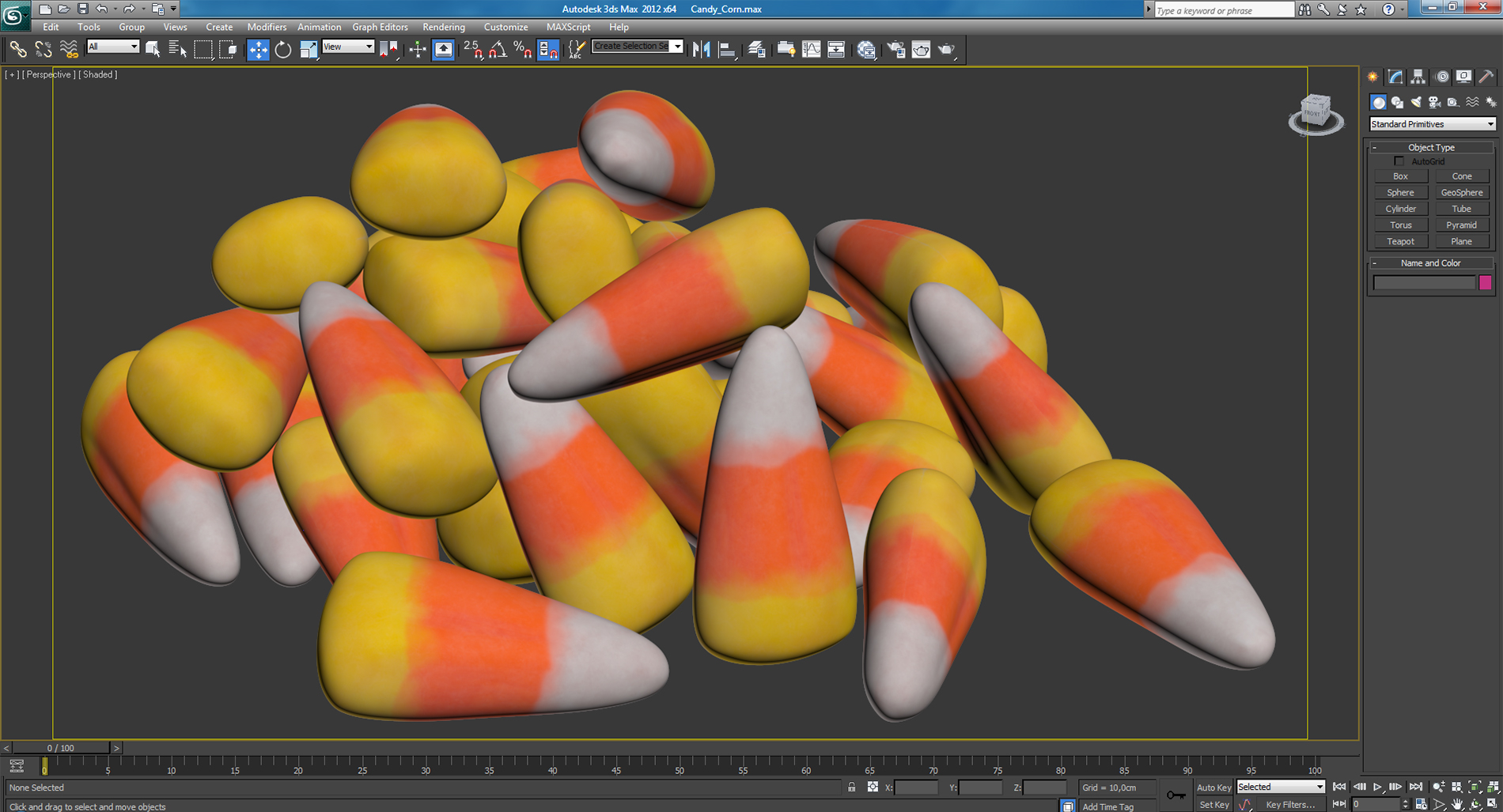 Candy corn 2 3D model TurboSquid 1330974