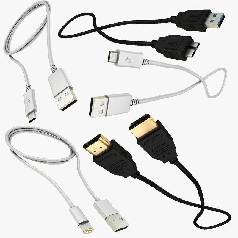 Usb android cable hdmi 3D model TurboSquid 1331115