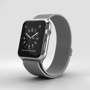 3D model apple watch stainless