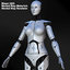 3D female robot model