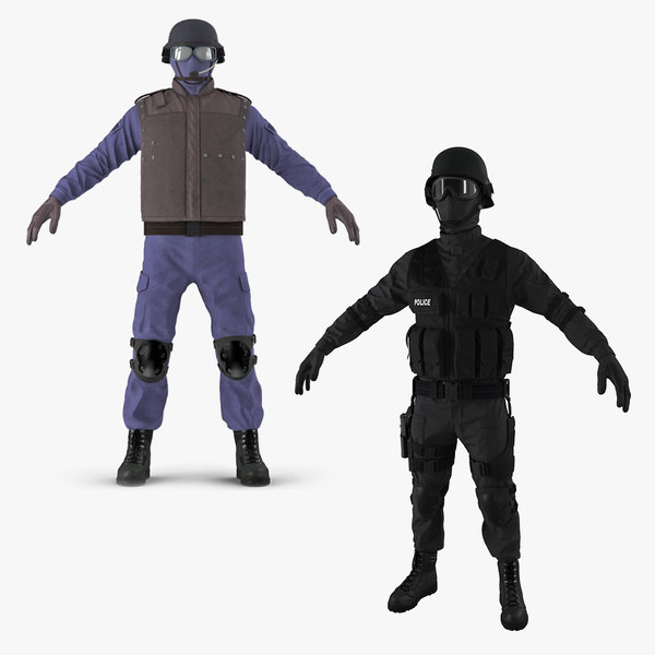 swat uniforms 3D model