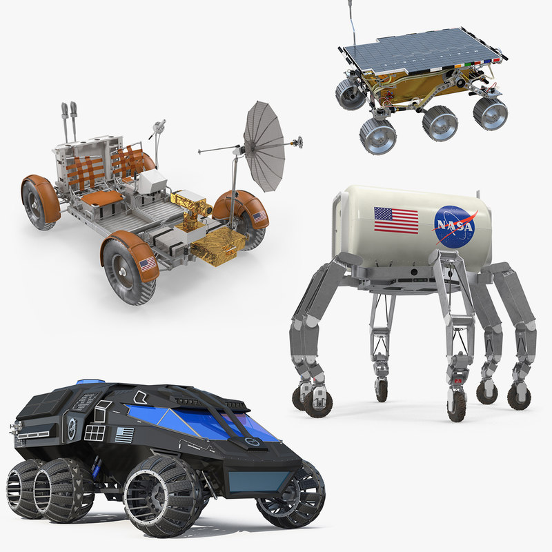 Rigged space vehicles 2 model TurboSquid 1331324