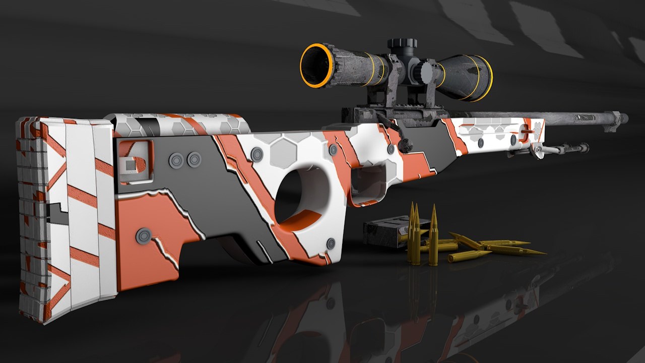 3D awp sniper rifle - TurboSquid 1331749